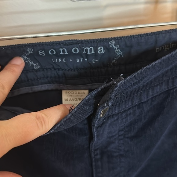 Sonoma Life + Style Original Straight Corduroy Navy Pants Size 14 Avg/Reg - Picture 7 of 17